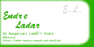 endre ladar business card